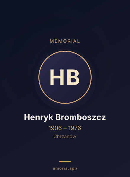 Memorial portrait of Henryk Bromboszcz