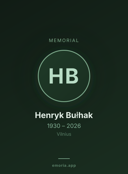 Memorial portrait of Henryk Bułhak