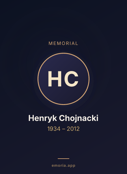 Memorial portrait of Henryk Chojnacki