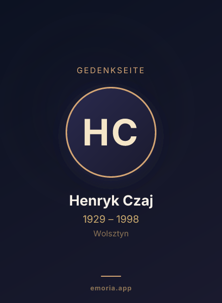 Gedenkportrait von Henryk Czaj