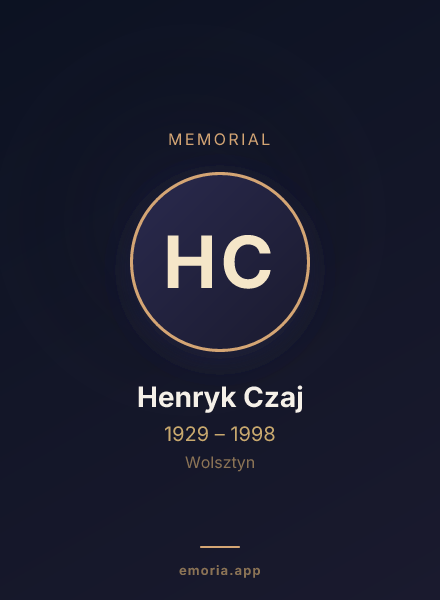 Memorial portrait of Henryk Czaj