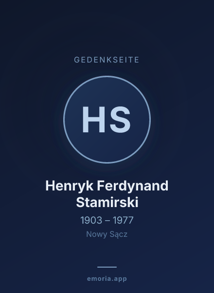 Gedenkportrait von Henryk Ferdynand Stamirski