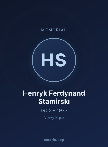 Memorial portrait of Henryk Ferdynand Stamirski