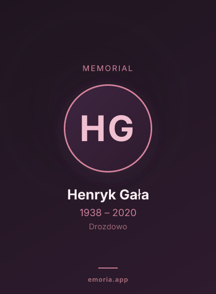Memorial portrait of Henryk Gała