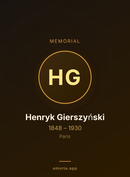 Memorial portrait of Henryk Gierszyński