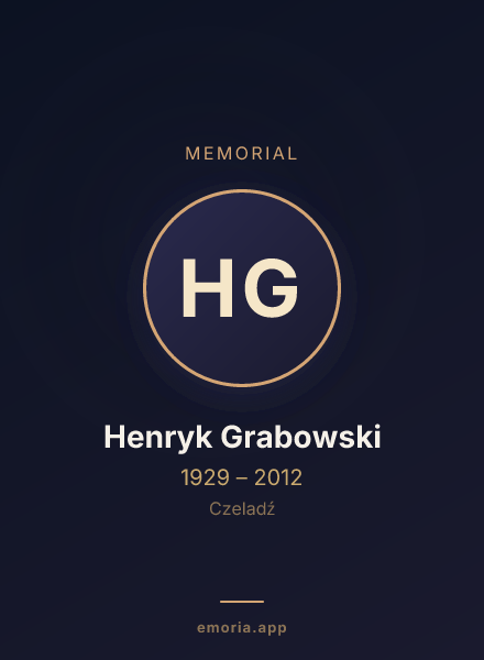 Memorial portrait of Henryk Grabowski