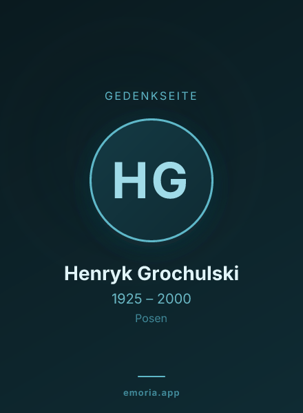 Gedenkportrait von Henryk Grochulski
