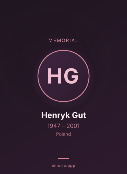 Memorial portrait of Henryk Gut