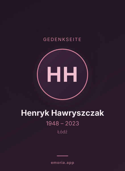Gedenkportrait von Henryk Hawryszczak