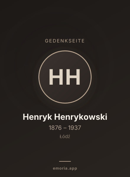 Gedenkportrait von Henryk Henrykowski