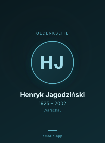 Gedenkportrait von Henryk Jagodziński