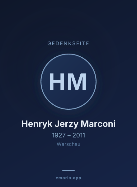 Gedenkportrait von Henryk Jerzy Marconi