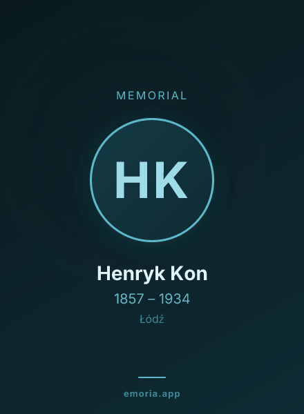 Memorial portrait of Henryk Kon