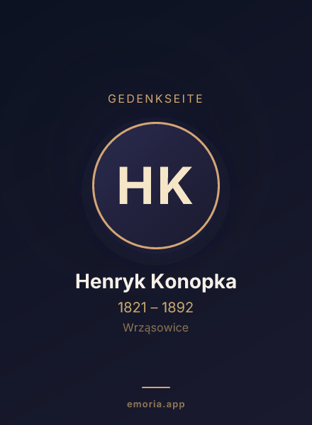 Gedenkportrait von Henryk Konopka