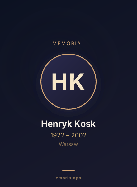 Memorial portrait of Henryk Kosk