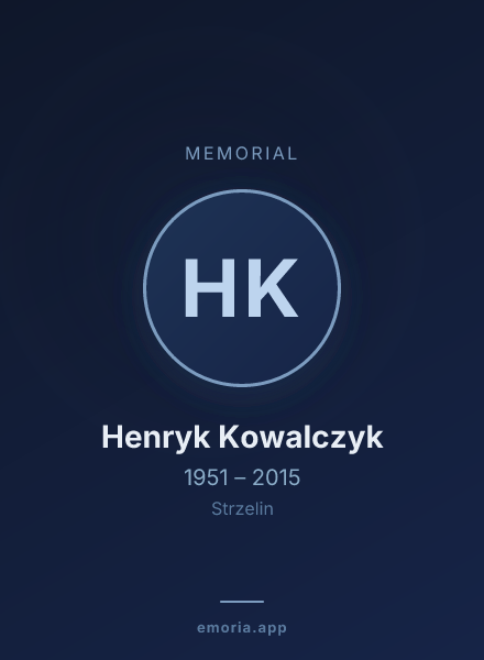 Memorial portrait of Henryk Kowalczyk