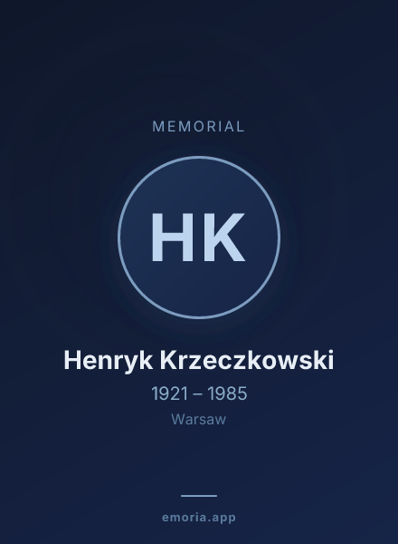 Memorial portrait of Henryk Krzeczkowski