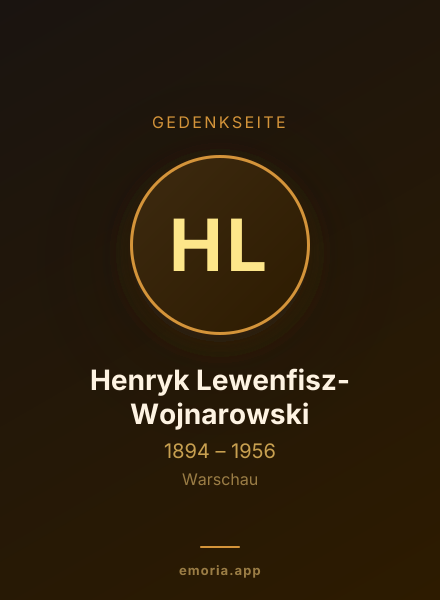 Gedenkportrait von Henryk Lewenfisz-Wojnarowski