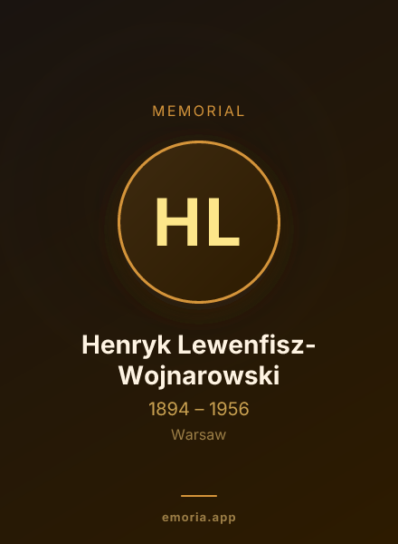 Memorial portrait of Henryk Lewenfisz-Wojnarowski