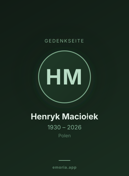 Gedenkportrait von Henryk Maciołek
