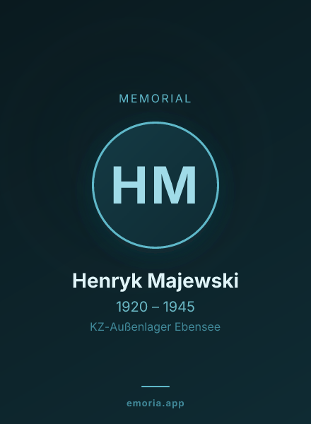 Memorial portrait of Henryk Majewski