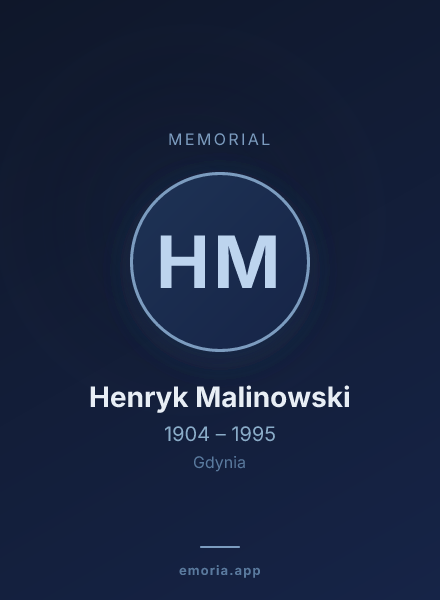 Memorial portrait of Henryk Malinowski