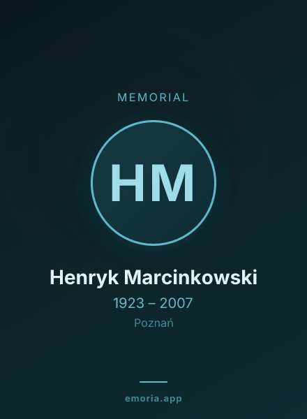 Memorial portrait of Henryk Marcinkowski