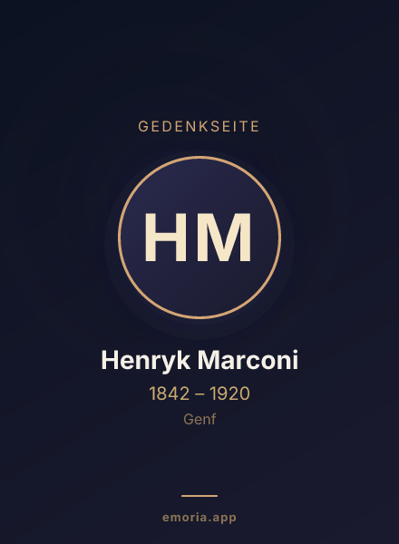 Gedenkportrait von Henryk Marconi