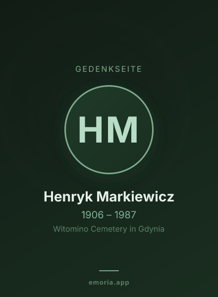 Gedenkportrait von Henryk Markiewicz