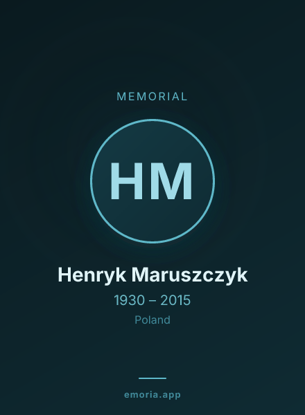 Memorial portrait of Henryk Maruszczyk