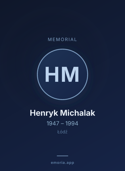 Memorial portrait of Henryk Michalak