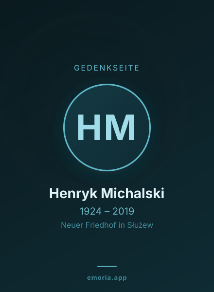 Gedenkportrait von Henryk Michalski