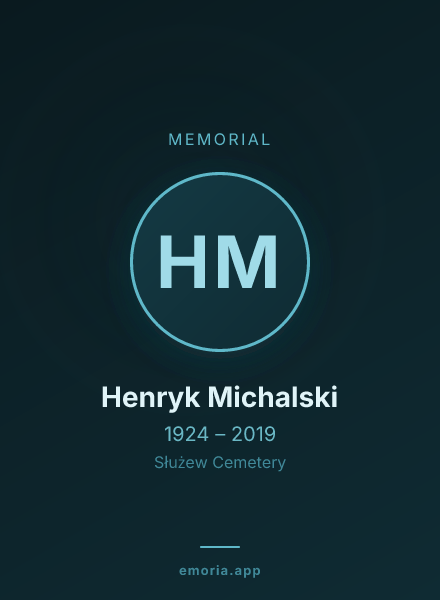 Memorial portrait of Henryk Michalski