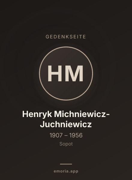 Gedenkportrait von Henryk Michniewicz-Juchniewicz