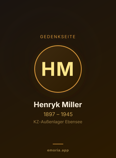 Gedenkportrait von Henryk Miller