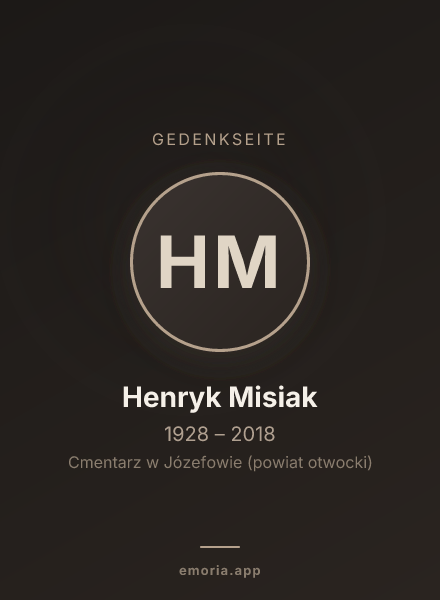 Gedenkportrait von Henryk Misiak