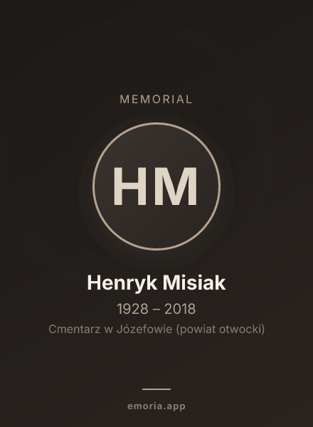 Memorial portrait of Henryk Misiak