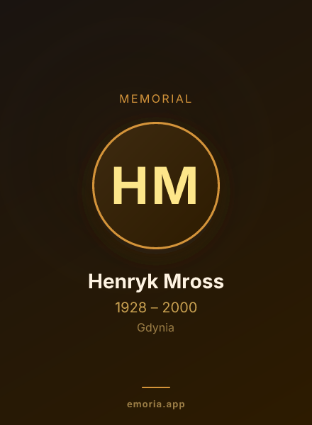 Memorial portrait of Henryk Mross