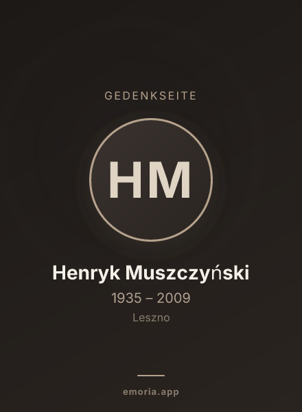 Gedenkportrait von Henryk Muszczyński
