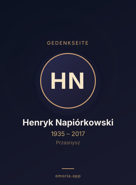 Gedenkportrait von Henryk Napiórkowski