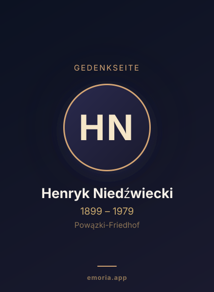 Gedenkportrait von Henryk Niedźwiecki