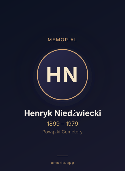 Memorial portrait of Henryk Niedźwiecki