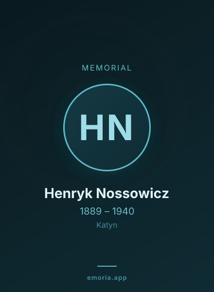 Memorial portrait of Henryk Nossowicz