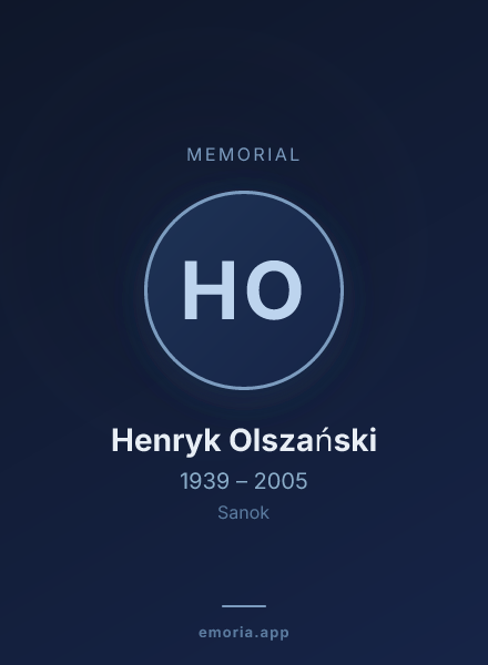 Memorial portrait of Henryk Olszański
