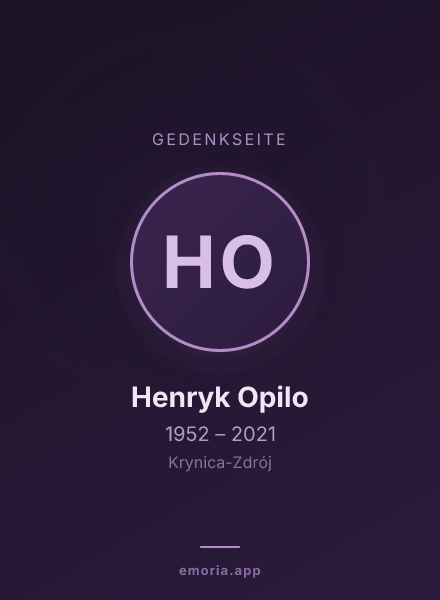 Gedenkportrait von Henryk Opilo
