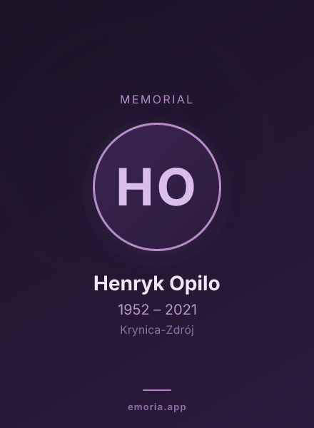 Memorial portrait of Henryk Opilo