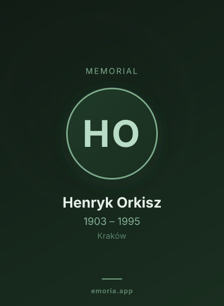 Memorial portrait of Henryk Orkisz