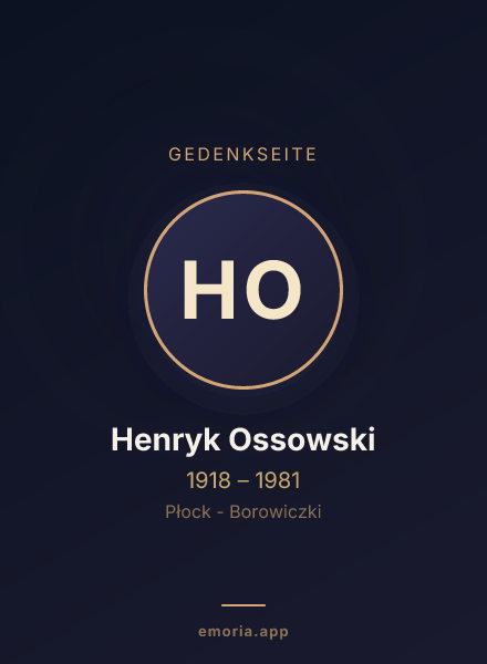 Gedenkportrait von Henryk Ossowski
