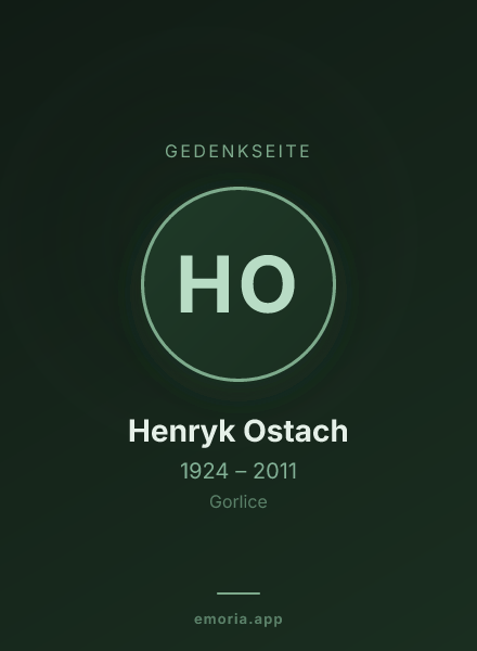 Gedenkportrait von Henryk Ostach