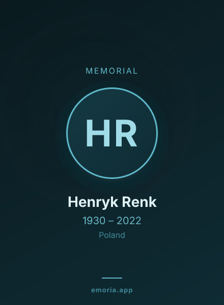 Memorial portrait of Henryk Renk